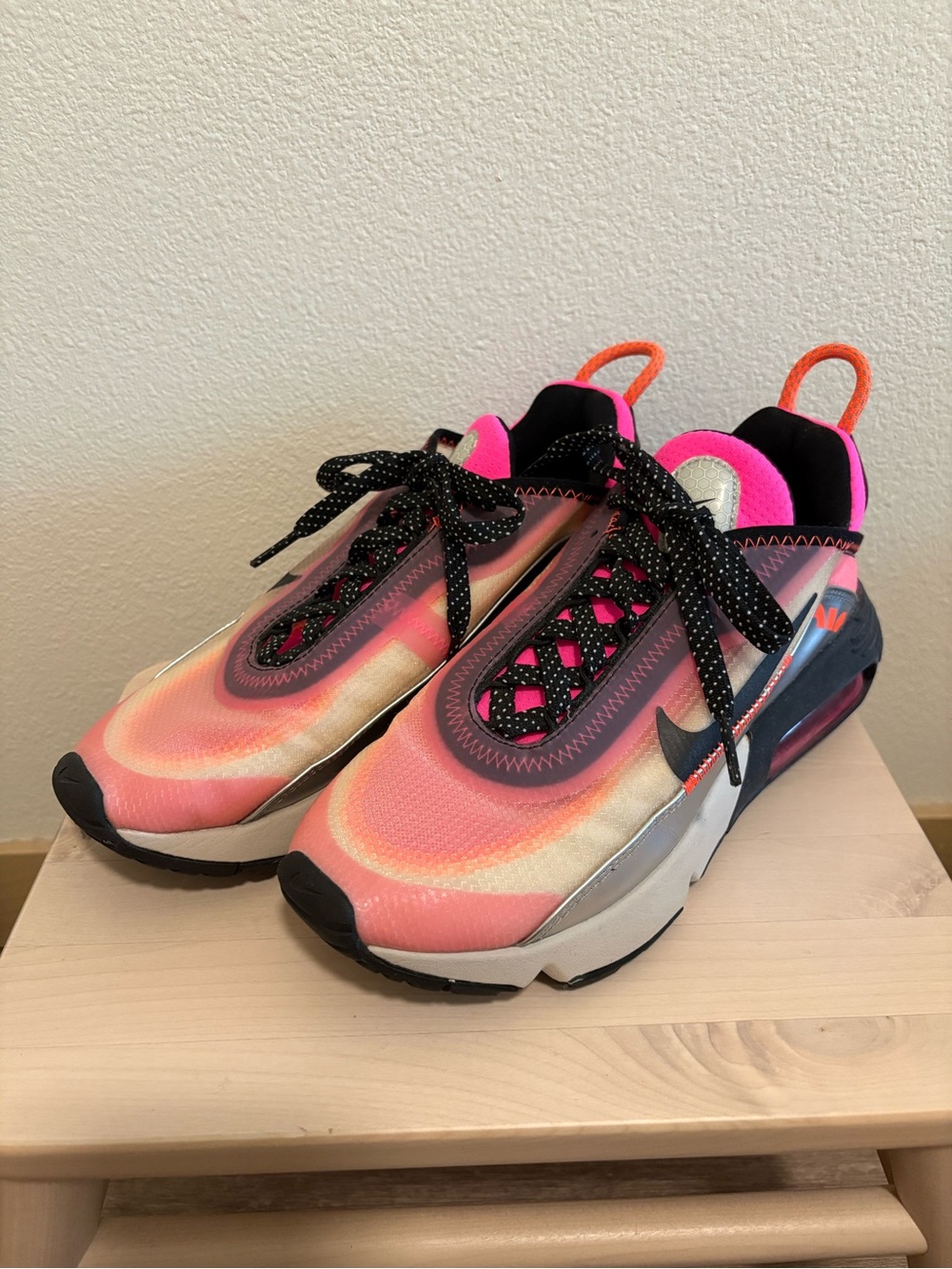 Pink and Orange Nike Airmax Sneakers